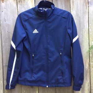 adidas woman navy climalite running/sport jacket S